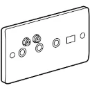 Socket Triplex TV/FM/Satel/Extra Sat 86 x 146mm White