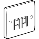 Socket 1 Gang RJ45 Double Cat 6 86X86mm White