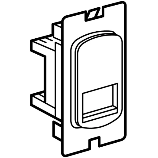 Socket 1 Module Cat 6 RJ45 White