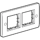 Front Plate 2 Gang 4 Module Mosaic 86X146mm White