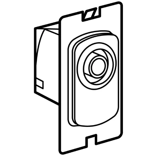 Socket 1 Module Screened Tv White