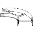 Bend 90° Top Lid Flat 900mm 300R Hot Dipped Galvanised