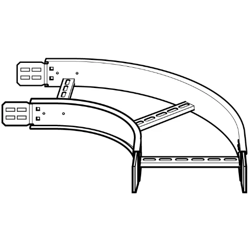 Bend 90° Top Lid Flat 900mm 300R Hot Dipped Galvanised