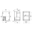 Junction Box Deep Screwed Lid 460 x 380 x 180mm Grey IP56