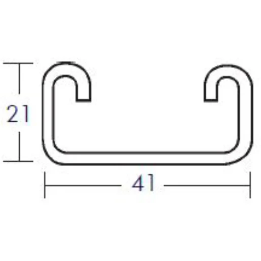 Channel Support Slotted Shallow 21 x 41mm x 6m Pre-Galvanised Steel
