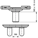 AC15 Clip 15x16mm M6