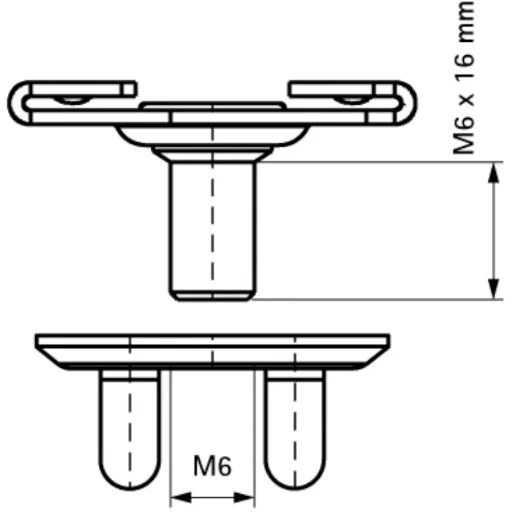 AC15 Clip 15x16mm M6