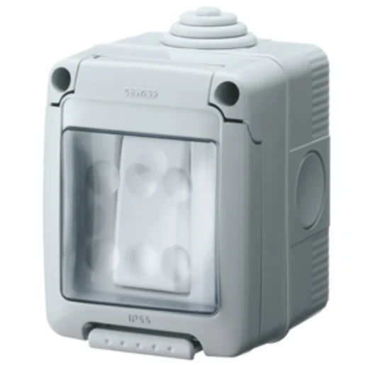 Enclosure Weatherproof 1 Way Sw 1P 10A Grey System Device