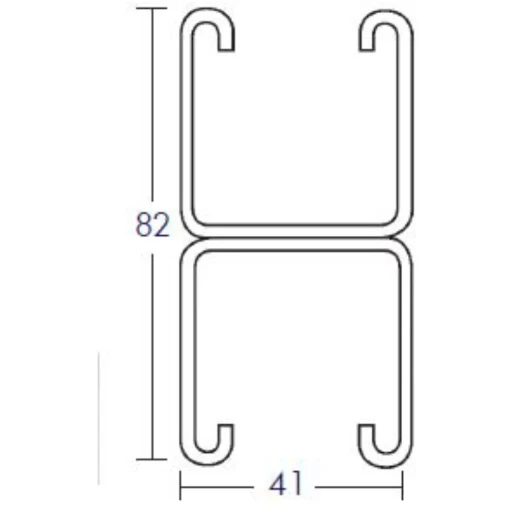 Channel 82x41mmx3m