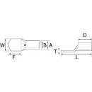 Long Palm Blank Lugs For Cable Size 185mm²