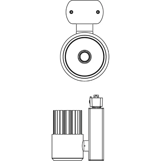 Spotlight Mains Integral LED 4000K IP20 34W 28Deg White