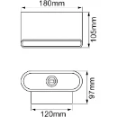 Wall Light Down 3000K Warm White LED 9W Antrhacite