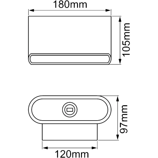 Wall Light Down 3000K Warm White LED 9W Antrhacite