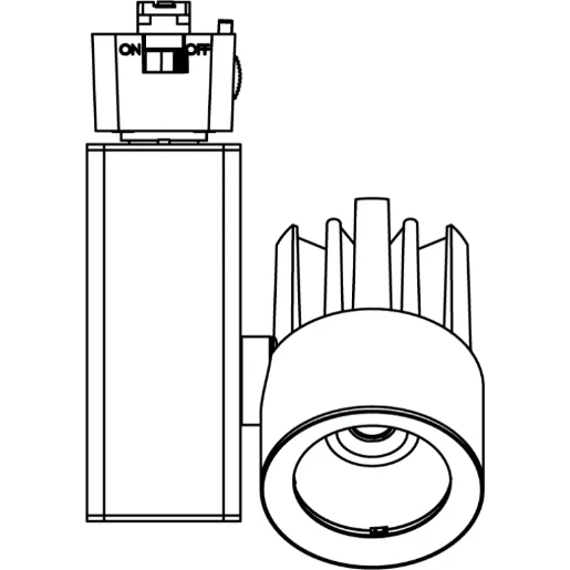 Spotlight Mains Track IP20 Integral LED 15W White 3000K 900lm
