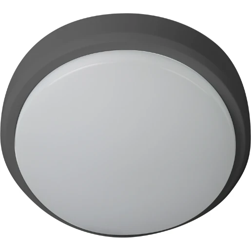 OHIO 12W IP54 CIRCULAR BULKHEAD, 3000K, c/w WHITE and BLACK
