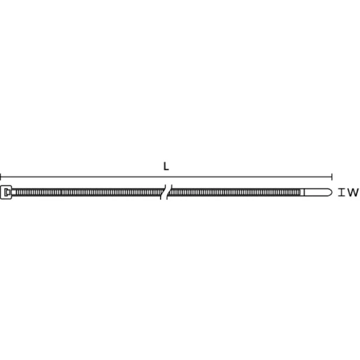 Hellerman T50I Tie 300x4.6mm PK=100 Blk