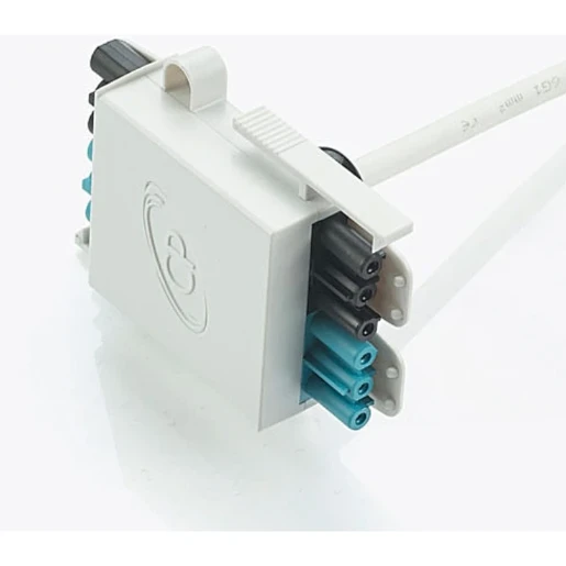 Module 6P 5 Core Tee 1mmx0.5M White Black/Blue Coding