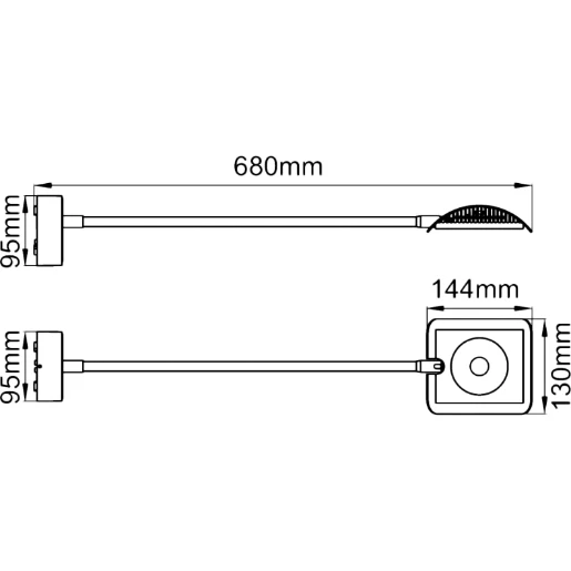Luminaire Display LED 3000K IP55 15W 1100Lm Anthracite