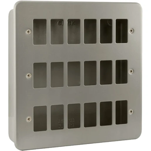 Front Plate 18 Gang Back Box - No Knockouts Metalclad