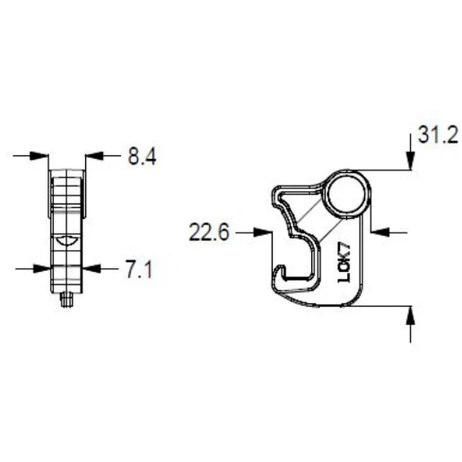 LOK7 Slimline Black Isolation Lock