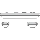 Luminaire 4000K LED 3000 IP65 1515X116X74mm White Polycarbonate Opal Dif