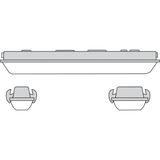 Luminaire 4000K LED 6000 IP65 1515X116X74mm White Polycarbonate Opal Dif