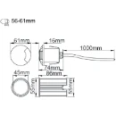Luminaire Wall/Ground One Way LED 4000K 3W Stainless Steel
