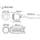 Luminaire Wall/Ground Three Way LED 4000K 3W Stainless Steel