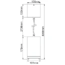 Pendant LED 55° Non-Dimmable 3000K 24W 2150lm White