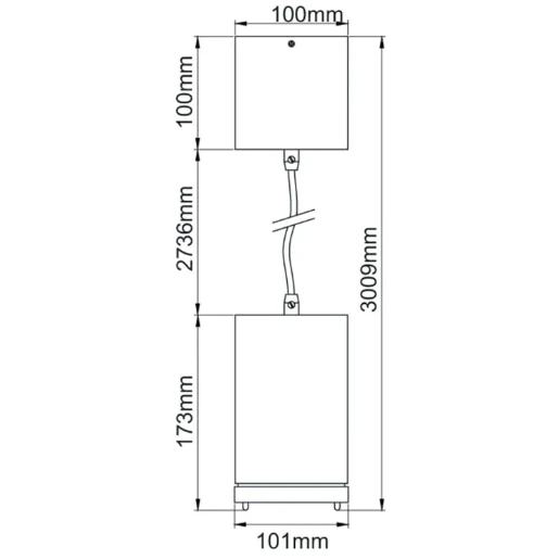Pendant LED 55° Non-Dimmable 3000K 24W 2150lm White