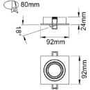 Plate Single IP20 Black for Qr Pro GU10 and LED