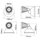 Spotlight LED 12W 3000K Antrhacite