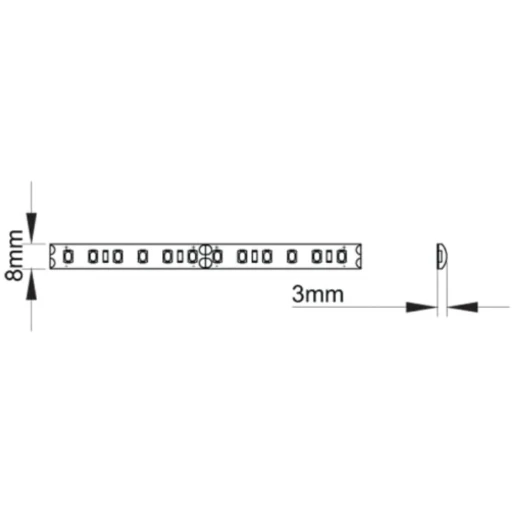 LED Strip LED 3000K IP65 5M 7.6W 24Vdc