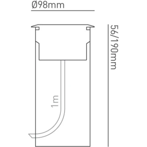Groundlight Gl038 4000K Straight To Mains 316 Stainless Steel Wide