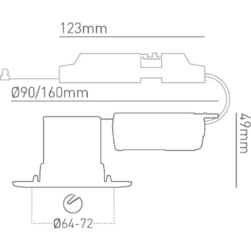 Downlight H2 Pro 550 Emergency LED 70° 580lm 4000K