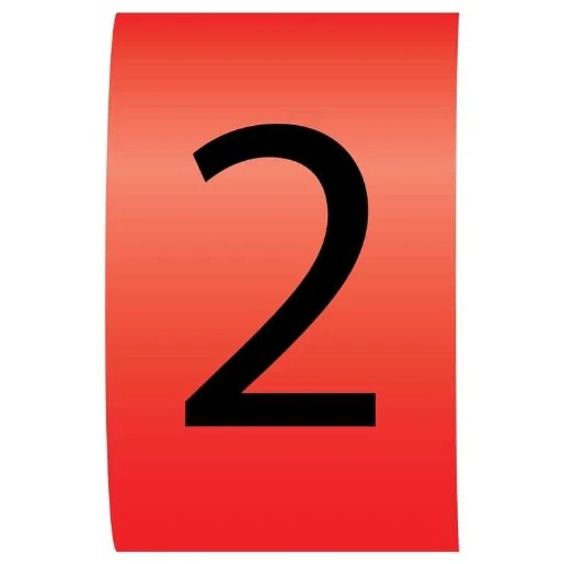 Number 2 Colour Coded Critchley Z9 Straight Cable Markers for 2.5-4mm Cable Dia
