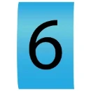 Number 6 Colour Coded Critchley Z9 Straight Cable Markers for 2.5-4mm Cable Dia