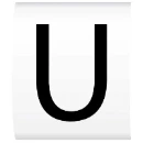 Letter U Black On White Critchley Z9 Straight Cable Markers For 2.5-4mm Cable Diameter