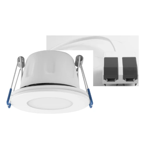 5.5W TEGO Slim IP65 Fire-Rated LED Downlight 2800K White Finish