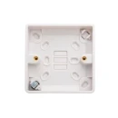 Designa 21P116 1 Gang 16mm Pattress Surface Back Box White