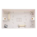 Designa 21P247 2 Gang 47mm Pattress Surface Back Box White