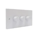 Dimmer Light Switch 3 Gang 2 Way White