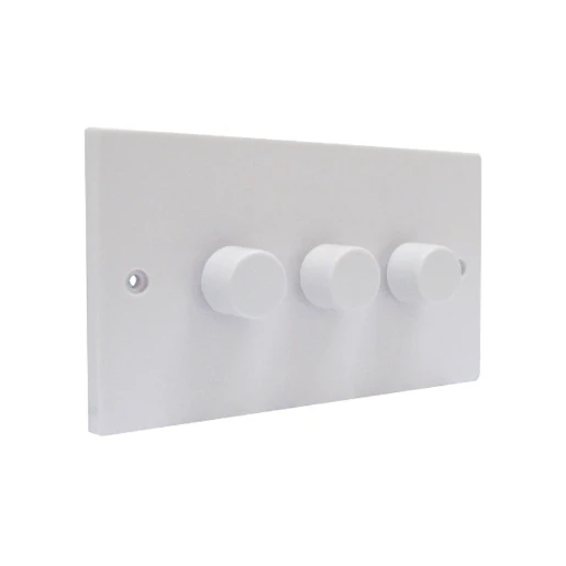Dimmer Light Switch 3 Gang 2 Way White