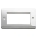 Designa 22FACE4MOD 2 Gang 4 Euro Module Grid Plate Polished Chrome