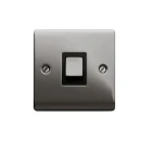 Designa 24S513 Plate Switch 1 Gang Intermediate 10AX Black Nickel with Black Inserts