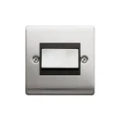 Designa 22S5FSB 1 Gang Triple Pole Fan Isolator Switch - Satin Steel With Black Insert