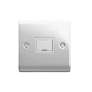 Designa 22SPU13UN 1 Gang 13A Unswitched Fused Spur Connection Unit Polished Chrome with White insert