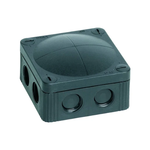 Junction Box 5Pole 32A Terminal IP66 85 x 85 x 51mm Black Polypropylene