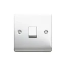 Designa 22S513J 1 Gang Intermediate 10AX Plate Switch Polished Chrome