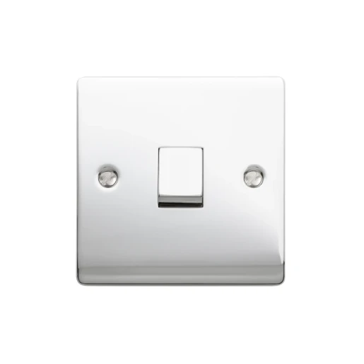 Designa 22S513J 1 Gang Intermediate 10AX Plate Switch Polished Chrome